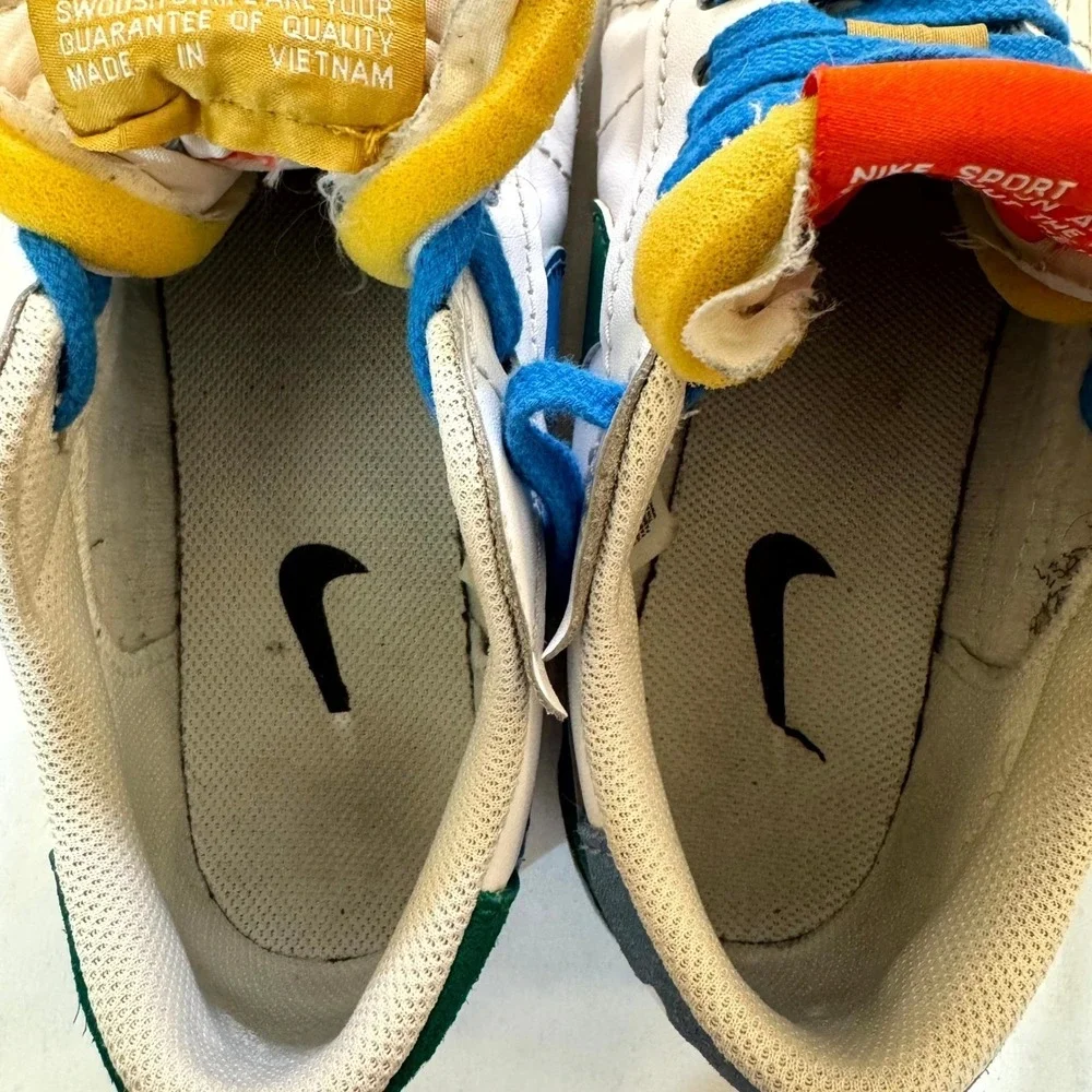 Nike Blazer Low '77 Jumbo Men's 8.5 Women's 10 White Blue Green DQ1470-100 - Picture 5 of 9